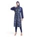 Swimsuit Printed Burkini Women's Three Piece Set Long Sleeved Long Pants Hat Beach Swimwear_ecoleips.com