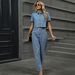 Women's Washed Pearl Denim Straight Leg Pants – Classic High Waist Trousers For Casual & Office Wear_ecoleips.com