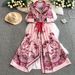Women's Clothing Palace Style Holiday Suit Collar Long Retro Printed Waist Slimming Dress Women_ecoleips.com