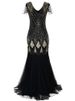 K Retro Sequin Dress Evening Gown For Women, Plus Size Long Party Dress_ecoleips.com
