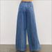 Vintage Relaxed Fit Wide Leg Jeans For Women - Stretchy Waist Flowy Denim Pants (Retro Blue) | Boho Chic & Comfortable_ecoleips.com