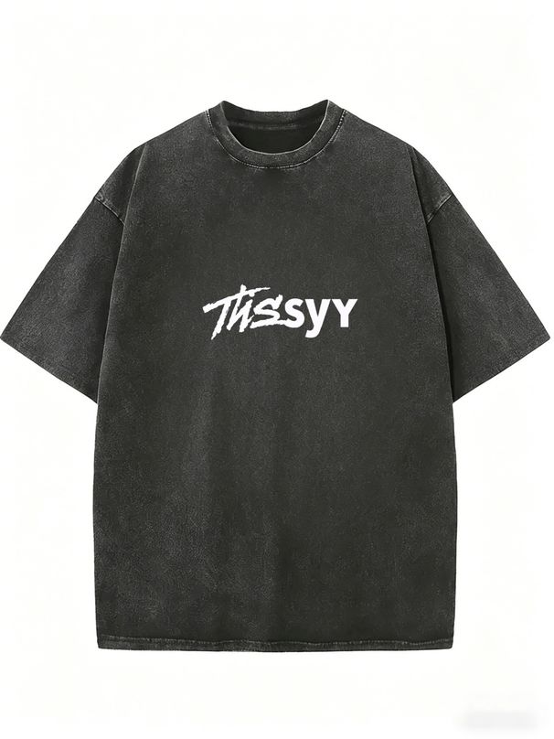 Vintage Sand Washed Oversized Women Tee, Simple Solid Color Crew Neck, Airy Light Fabric Casual Short Sleeve For Youth Female Street Style_ecoleips.com