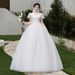 French Style Light Wedding Dress New Simple Bridal Gown Floor Length Forest Style Little White Dress For Marriage Registration_ecoleips.com