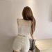 French-Style Sexy Lace Strapless Tank Top With Padding, Fashionable Lace, Elastic Pleated Back, Sweet Lace Trim_ecoleips.com