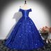 Women's Clothing One Shoulder Evening Dress With Sequins New Stage Solo Performance Clothing Vocal Art Examination Annual Meeting Puffy Skirt_ecoleips.com