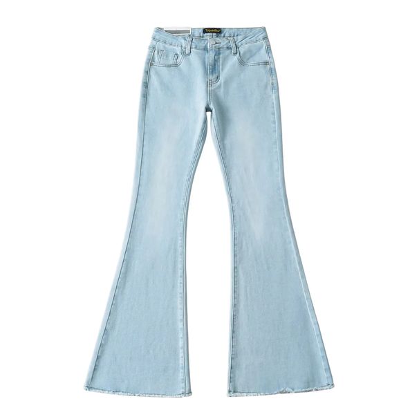 Women's Clothing Summer New Slightly Spicy Washed Raw Edge Jeans For Women Hot Girls Low Waist Long Legs Slim Trousers_ecoleips.com