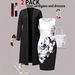 Women's Floral Print Two Piece Set Autumn/Winter Long Sleeved Top With Sleeveless Dress Regular Fit Polyester Pant Set_ecoleips.com