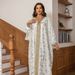 Muslim Robe Two Piece Set Ethnic Style Chiffon White Fashion Women's Clothing_ecoleips.com