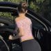 European And American Women's Clothing 2025 Winter New Fashion Sexy Slim Hollow Lace Asymmetrical Neck Tight T-Shirt_ecoleips.com