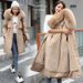 Women's Clothing women's cotton padded coats mid length large fur collar plus velvet cotton padded jackets down cotton padded jackets cotton jackets_ecoleips.com