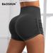 Women's Clothing High-Waisted Wrinkled Yoga Shorts For Women Style Hip Lifting Quick Drying Breathable Sports Fitness Tight Short_ecoleips.com