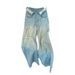 Women's Clothing Real Shot Of Summer Thin Design Style Cuff Letter Waist High Waist Loose Slim Denim Trousers Wide Leg Pants_ecoleips.com