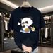 Casual Urban Fashion For Men & Women Panda Graphic Print T-Shirt Oversized Relaxed Fit 100% Cotton Unisex Streetwear_ecoleips.com
