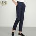 Women's Straight Leg Dress Pants - Mid Rise Office Trousers With Stretch, High Waist Professional Work Pants, Flowy Wide Leg Pants For Business Casual_ecoleips.com