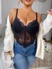Plus Size Lace Underwire Bustier – Full Coverage Corset Bra For Women, Supportive & Elegant_ecoleips.com
