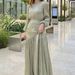 Elegant Asymmetrical Maxi Dress With Waist-Defining Silhouette For Daily Casual Wear Versatile Chic Color_ecoleips.com