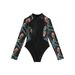 Aria Basics 2025 Cross-border European And American Foreign Trade One-piece Long-sleeve Surfing Sun Protection Swimsuit,_ecoleips.com