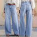 Women's Clothing Plus Size Clothes Retro Plus Size Jeans Wide Leg Casual Fashion Trousers American Style_ecoleips.com