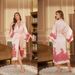 Aria Basics 's New Pajamas For Spring Autumn, European And American Style Long-sleeved Robes, Women's High-end Satin Robes_ecoleips.com