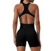 Women's High Waisted Yoga Bodysuit - Seamless Workout Shorts With Butt Lifting & Back Support Breathable Gym Outfit Compression Fitness Wear_ecoleips.com