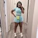 Verve Women's Ribbed Solid Color Round Neck Tight-Fitting Short Sleeve Top And Shorts Sports Casual Set_ecoleips.com