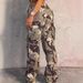 Women’s Clothing Women's New Jeans Women's Spotted Camouflage Casual Woven Trousers_ecoleips.com