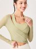 K New Women's Yoga Tank Top Long Sleeve Netting Breathable Pilates Sports Running Set Yoga Cover-Up_ecoleips.com