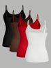 4 Pcs Women Solid Color Camisoles Vest Women Tank Tops Female Summer Sexy Strap Basic Tops Sleeveless Camisole T-shirt_ecoleips.com
