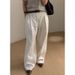 Suitable For All Seasons CLEAN SPACE Lazy Style Linen Casual For Women 2025 New Breathable Skin-friendly Long Pants 53915_ecoleips.com