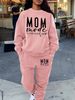 Women's Autumn And Winter Hip-hop Casual Street Letter Printed Round Neck Sports Shirt+sports Pants Warm Suit-647_ecoleips.com