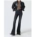 Women's High Waisted Flared Jeans Supermodel Extra Slimming Stretch Denim Black/Gray Tight Fitting Hip Lifting Autumn Style_ecoleips.com
