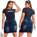 Women's Denim Overalls Skirt Fashion Dress_ecoleips.com