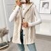 Aria Basics European American Cross-border Best-selling Solid Color Double-sided Plush Hooded Button-up Cardigan Casual Women's_ecoleips.com
