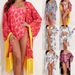 Women's Clothing New Bikini Two Piece Printed Long Sleeved Shirt One Piece One Shoulder Swimsuit For Women_ecoleips.com