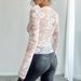 2026 Spring New Women's Solid Color Sexy Lace Slim V-Neck Long Sleeve T-Shirt Top_ecoleips.com