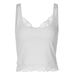 Women's Sexy Lace Trim Short Vest Top Trendy European American Style Versatile Solid Color Hot Girl Summer Tank Camis_ecoleips.com