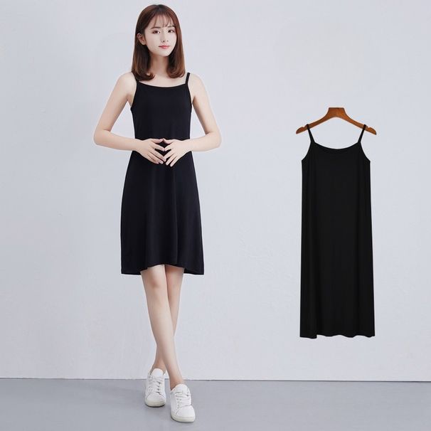 Summer Bottom Suspender Skirt Women's Inner Fit Medium And Long Large Size Skirt High-end Summer Women's Dress_ecoleips.com