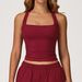 Women's Racerback Sports Vest Tight Fitting Yoga Fitness Wear For Outdoor Running_ecoleips.com