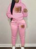 Women's Autumn And Winter Fashionable Casual MELANIN Pattern Printed Thick And Plush Warm Hooded Sweatshirt+sports Pants Set-761_ecoleips.com