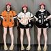 Women's Clothing Fashion Women's Suit Style Sporty Casual Wear Summer Loose Color Blocked Collar Short Sleeved Shorts_ecoleips.com