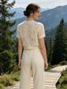 Loose Short Sleeve Knit Jacket, Soft Skin-friendly Blouse_ecoleips.com