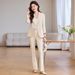 Women's Fashionable Elegant Suit Jacket Set Casual Formal New Style Spring Autumn Goddess Look_ecoleips.com