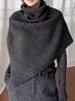 K High Neck Knitted Scarf For Women With A Sense Of Luxury, Layered With Split Ends, Headband And Neck Cover, Shawl And Cape Scarf_ecoleips.com