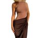 Women's Patchwork Hollow Dress round Neck Sleeveless Slim Fit Fashion Spring/Summer New Style European American Cross Border Wholesale_ecoleips.com