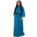 Women's Clothing Spring And Summer New Round Neck Irregular Lantern Sleeve Top Beaded Wide Leg Pants Suit_ecoleips.com