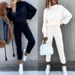 Women's Clothing High Collar Long Sleeve Pocket Pants Casual Two Piece Set Autumn And Winter Sweatshirt Women Hot Sale_ecoleips.com