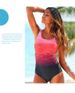 Women's Clothing Sexy Backless One Piece Swimsuit Plus Size Swimsuit Gradient Print Swimsuit_ecoleips.com
