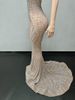 Elegant Silver Sequin Embellished Strapless Backless Mermaid Evening Gown With Train For Prom, Pageant, And Special Occasions_ecoleips.com