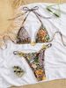 Women's Sexy Tie-Dye Bikini Set - High Waist Triangle Top & Adjustable Side Ties - Quick Dry Swimwear For Beach & Pool_ecoleips.com