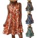 Women's Clothing Women's V Neck Sleeveless Dress Summer Fashion Printed Dress For Formal & Casual For Women_ecoleips.com